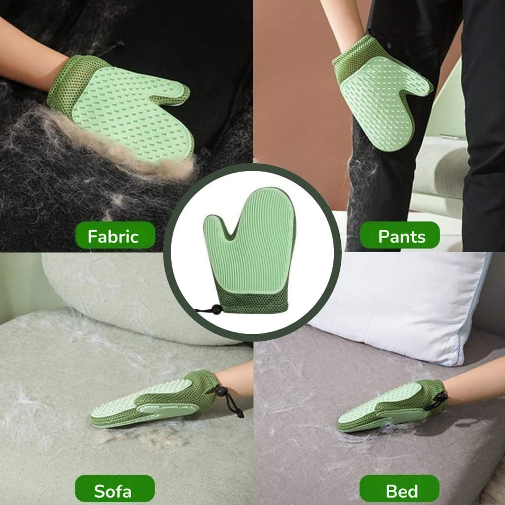 Silicone Massage Glove and Brushes for Hair Removal