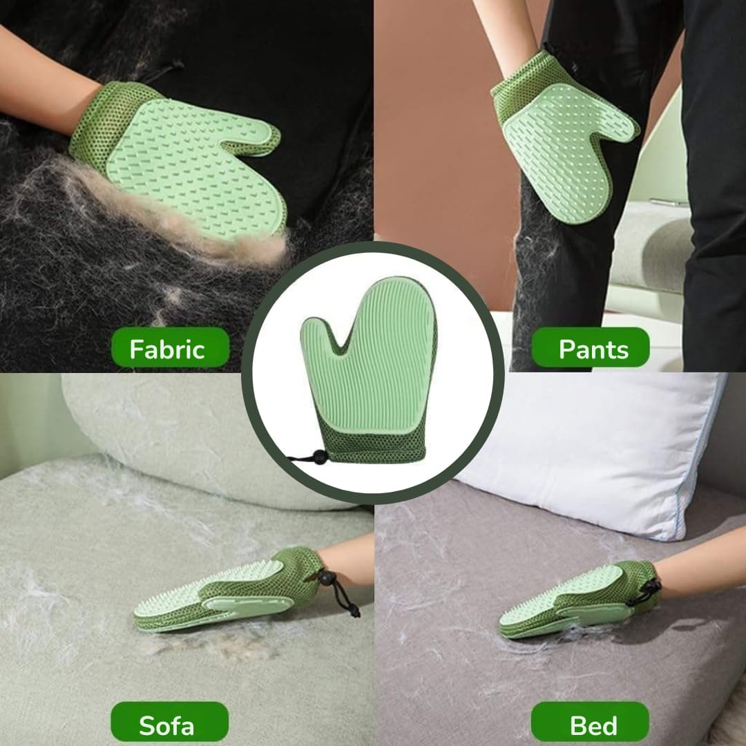 Silicone Massage Glove and Brushes for Hair Removal